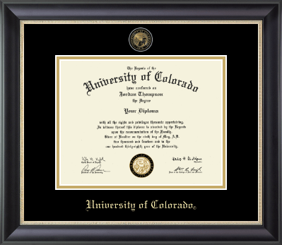 University of Colorado diploma frame - Masterpiece Medallion Diploma Frame in Noir