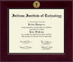 Indiana Institute of Technology Century Gold Engraved Diploma Frame in Cordova