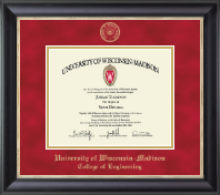 University of Wisconsin Madison diploma frame - Gold Embossed Diploma Frame in Noir