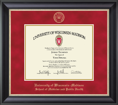 University of Wisconsin Madison diploma frame - Gold Embossed Diploma Frame in Noir
