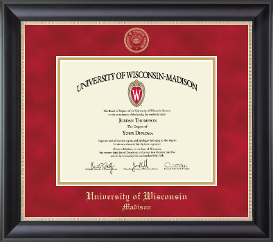 University of Wisconsin Madison diploma frame - Gold Embossed Diploma Frame in Noir
