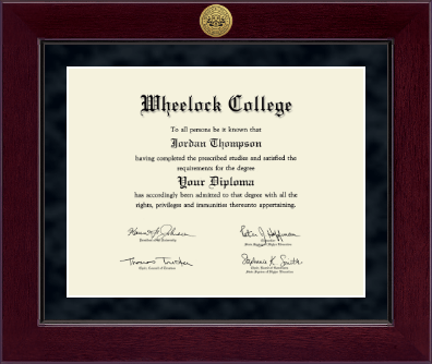 Wheelock College diploma frame - Millennium Gold Engraved Diploma Frame in Cordova