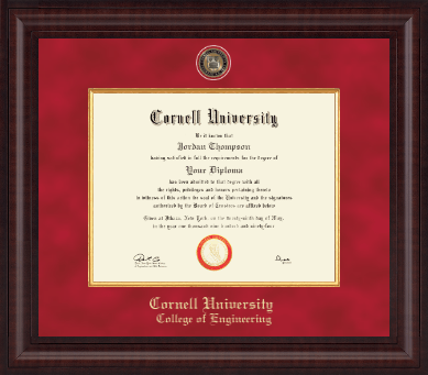 Cornell University diploma frame - Presidential Black Enamel Masterpiece Diploma Frame in Premier