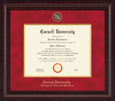 Cornell University diploma frame - Presidential Black Enamel Masterpiece Diploma Frame in Premier