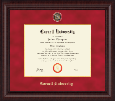 Cornell University diploma frame - Presidential Black Enamel Masterpiece Diploma Frame in Premier