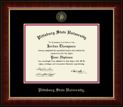 Pittsburg State University diploma frame - Gold Embossed Diploma Frame in Murano