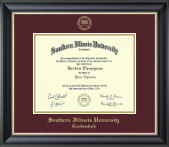 Southern Illinois University Carbondale diploma frame - Gold Embossed Diploma Frame in Noir
