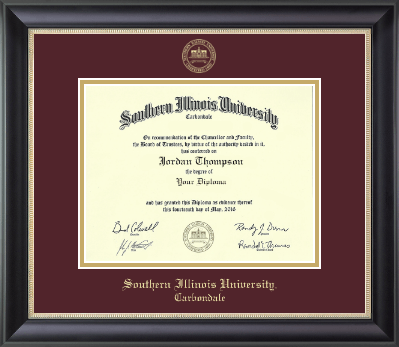 Southern Illinois University Carbondale diploma frame - Gold Embossed Diploma Frame in Noir