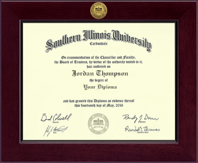 Southern Illinois University Carbondale diploma frame - Century Gold Engraved Diploma Frame in Cordova