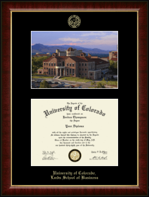 University of Colorado diploma frame - Campus Scene Edition Diploma Frame in Murano
