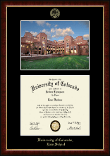University of Colorado diploma frame - Campus Scene Diploma Frame in Murano