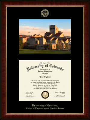 University of Colorado diploma frame - Campus Scene Edition Diploma Frame in Murano