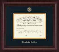Bowdoin College Presidential Masterpiece Diploma Frame in Premier