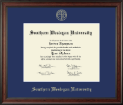 Southern Wesleyan University diploma frame - Gold Embossed Diploma Frame in Studio