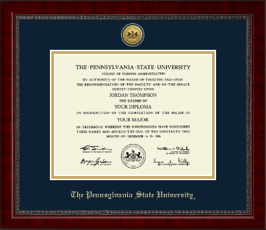 Pennsylvania State University diploma frame - Gold Engraved Medallion Diploma Frame in Sutton