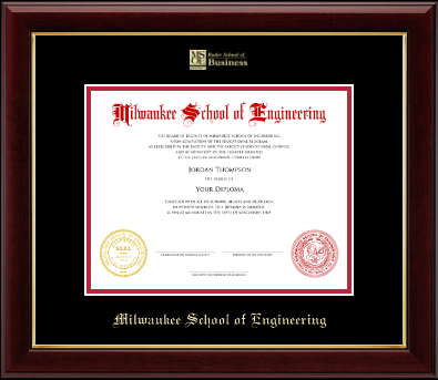 Milwaukee School of Engineering diploma frame - Gold Embossed MSOE Business Logo Diploma Frame in Gallery