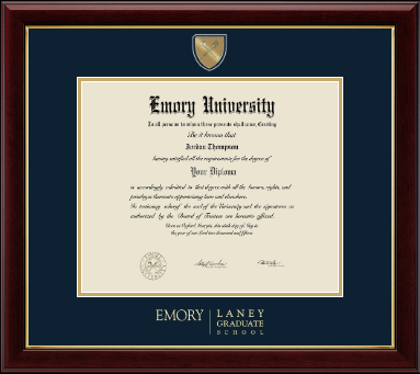 Emory University diploma frame - Masterpiece Medallion Diploma Frame in Gallery
