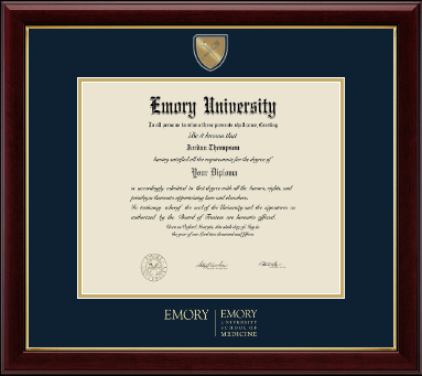 Emory University diploma frame - Masterpiece Medallion Diploma Frame in Gallery