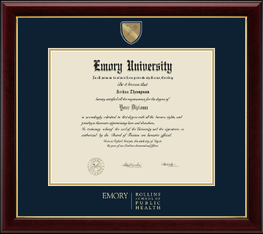 Emory University diploma frame - Masterpiece Medallion Diploma Frame in Gallery