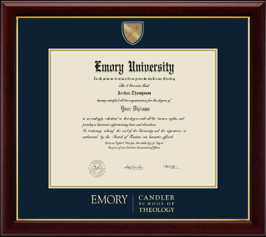 Emory University diploma frame - Masterpiece Medallion Diploma Frame in Gallery