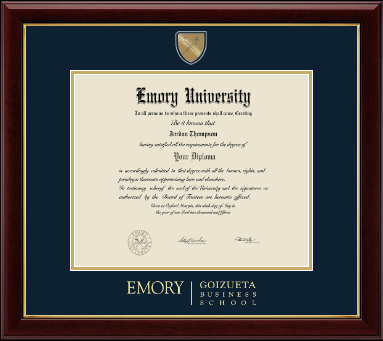 Emory University diploma frame - Masterpiece Medallion Diploma Frame in Gallery