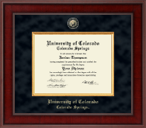 University of Colorado Colorado Springs Presidential Masterpiece Diploma Frame in Jefferson