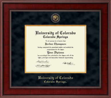 University of Colorado Colorado Springs diploma frame - Presidential Masterpiece Diploma Frame in Jefferson
