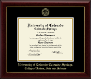 University of Colorado Colorado Springs diploma frame - Gold Embossed Diploma Frame in Gallery