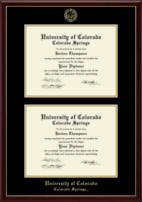 University of Colorado Colorado Springs diploma frame - Double Diploma Frame in Galleria