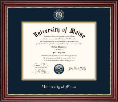 The University of Maine Orono diploma frame - Masterpiece Medallion Diploma Frame in Kensington Gold