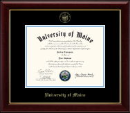 The University of Maine Orono diploma frame - Gold Embossed Diploma Frame in Gallery