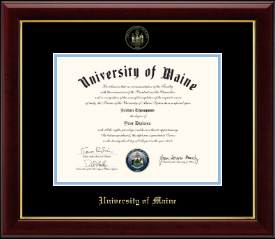 The University of Maine Orono diploma frame - Gold Embossed Diploma Frame in Gallery