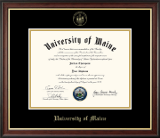The University of Maine Orono Gold Embossed Diploma Frame in Studio Gold