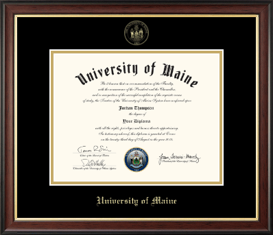 The University of Maine Orono diploma frame - Gold Embossed Diploma Frame in Studio Gold