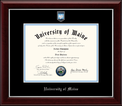 The University of Maine Orono diploma frame - Pewter Masterpiece Medallion Diploma Frame in Gallery Silver