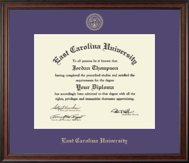 East Carolina University diploma frame - Gold Embossed Diploma Frame  in Studio