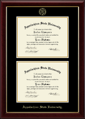 Appalachian State University Double Diploma Frame in Gallery
