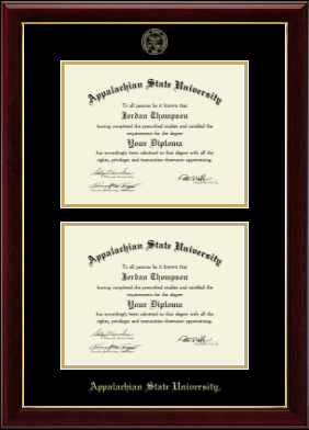 Appalachian State University diploma frame - Double Diploma Frame in Gallery