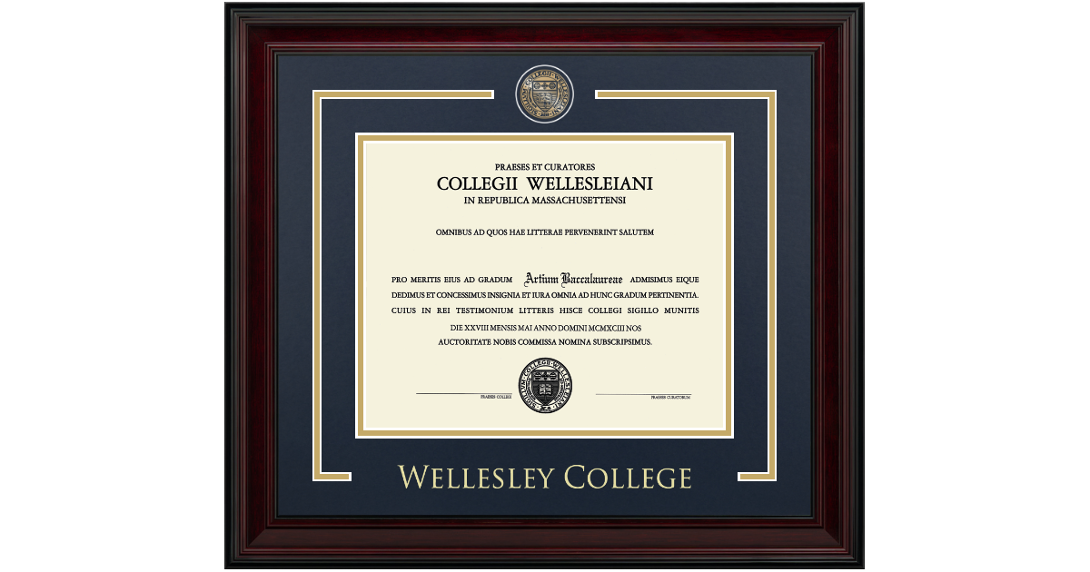 Showcase Edition Diploma Frame in Encore Wellesley College - Item #256071