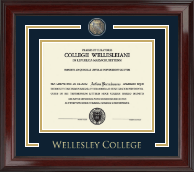 Wellesley College Showcase Edition Diploma Frame in Encore