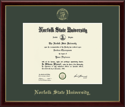 Norfolk State University diploma frame - Gold Embossed Diploma Frame in Galleria