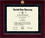Norfolk State University diploma frame - Millennium Gold Engraved Diploma Frame in Cordova