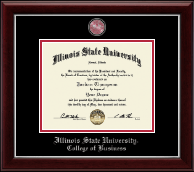 Illinois State University Masterpiece Medallion Diploma Frame in Gallery Silver