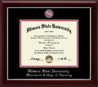 Illinois State University Masterpiece Medallion Diploma Frame in Gallery Silver