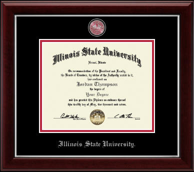 Illinois State University diploma frame - Masterpiece Medallion Diploma Frame in Gallery Silver