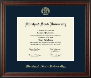 Morehead State University Gold Embossed Diploma Frame in Studio