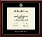McDaniel College Masterpiece Medallion Diploma Frame in Gallery