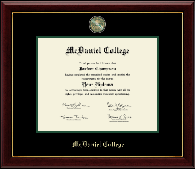 McDaniel College diploma frame - Masterpiece Medallion Diploma Frame in Gallery
