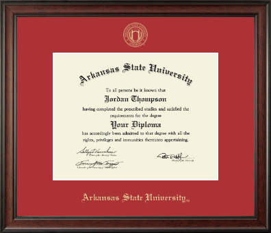 Arkansas State University at Jonesboro diploma frame - Gold Embossed Diploma Frame in Studio