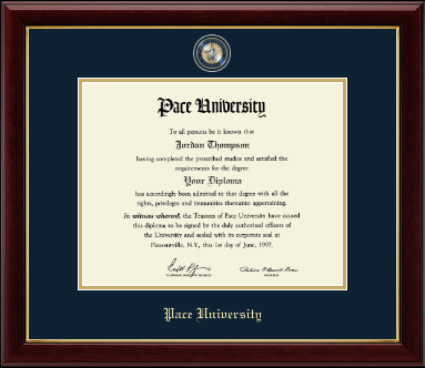 Pace University diploma frame - Masterpiece Medallion Diploma Frame in Gallery